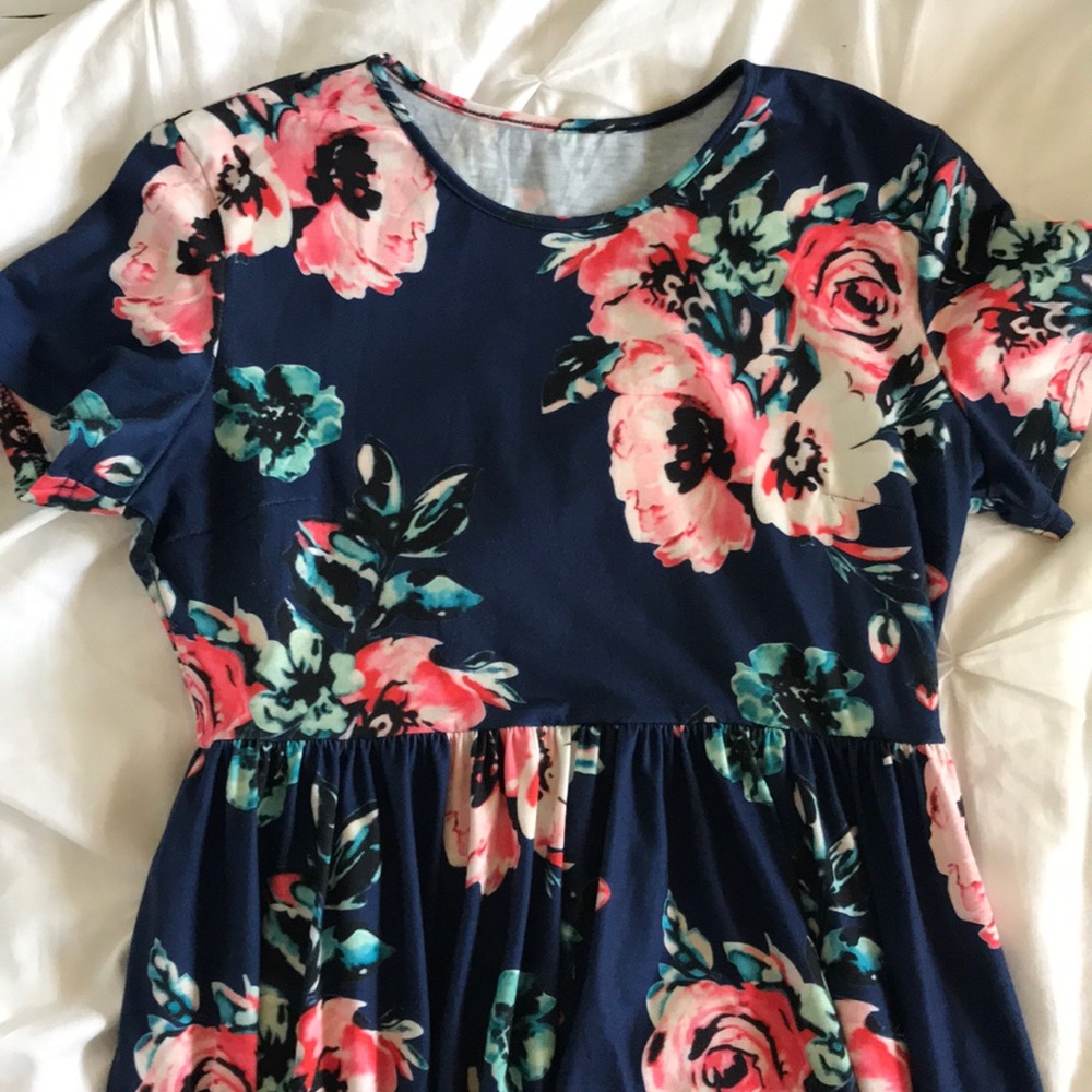 Navy floral maxi